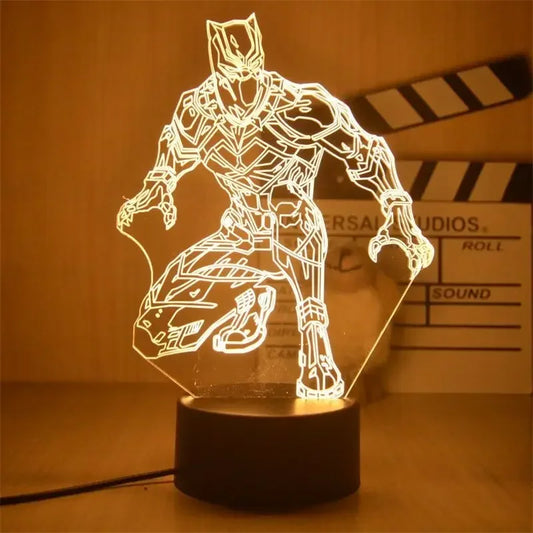 Black Panther Lamp 3D - Retro Vision