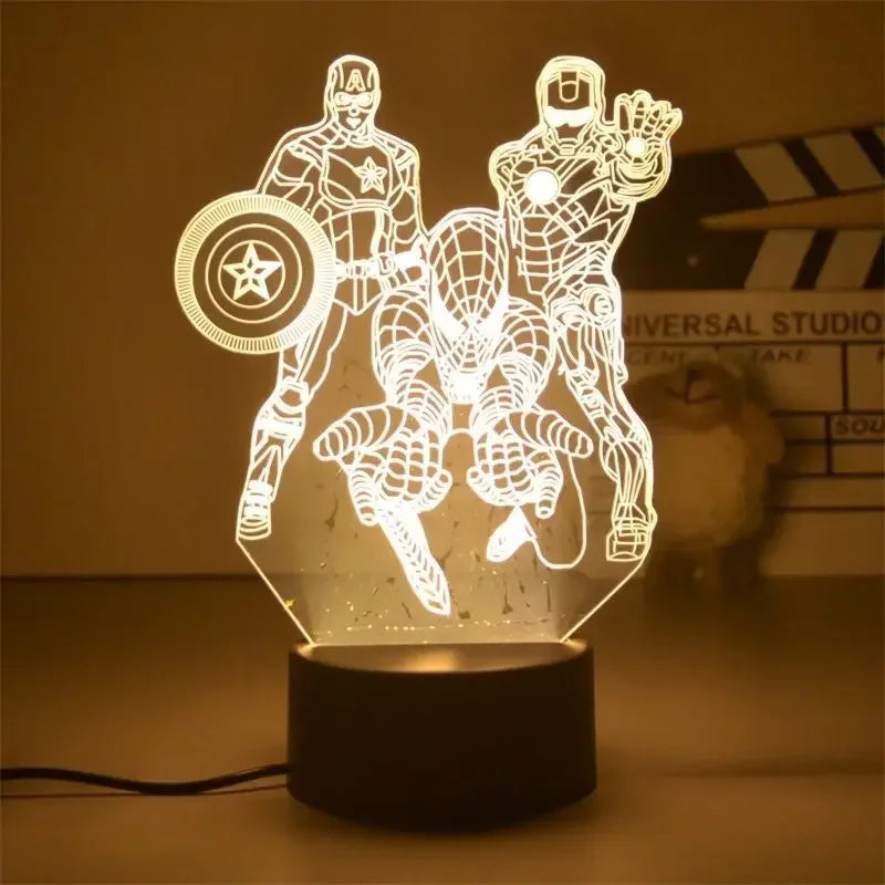 Three Hero - Iron Man - Spider Man and Captain America - Retro Vision