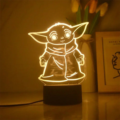 Baby Yoda Lamp 3D - Retro Vision