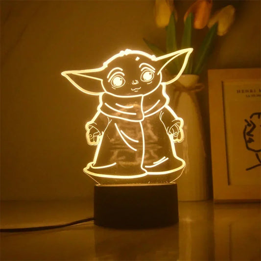 Baby Yoda Lamp 3D - Retro Vision